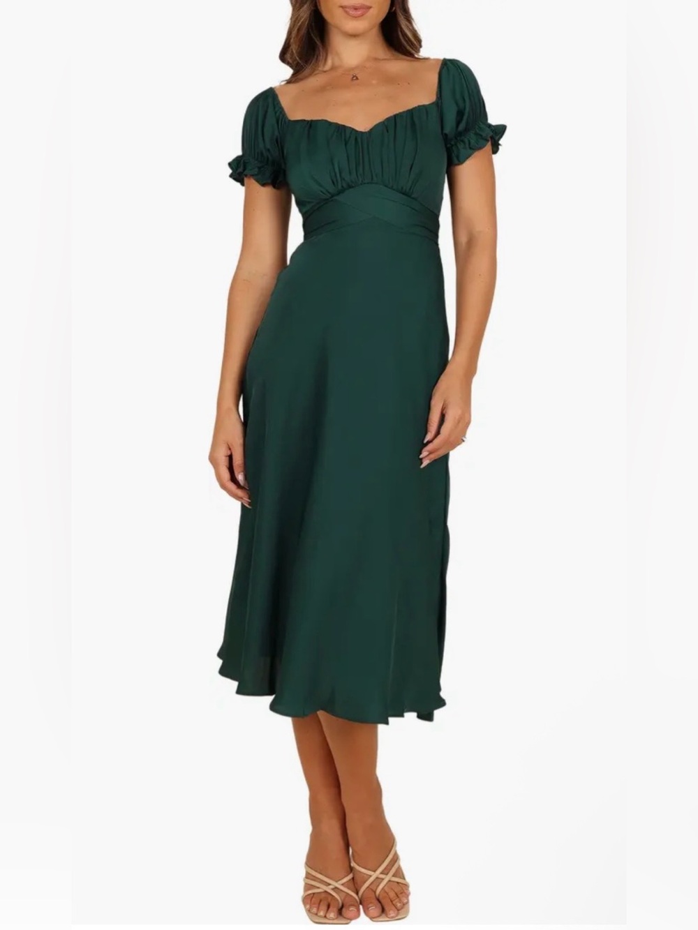 Mickenna Frill Tie Back Midi Dress